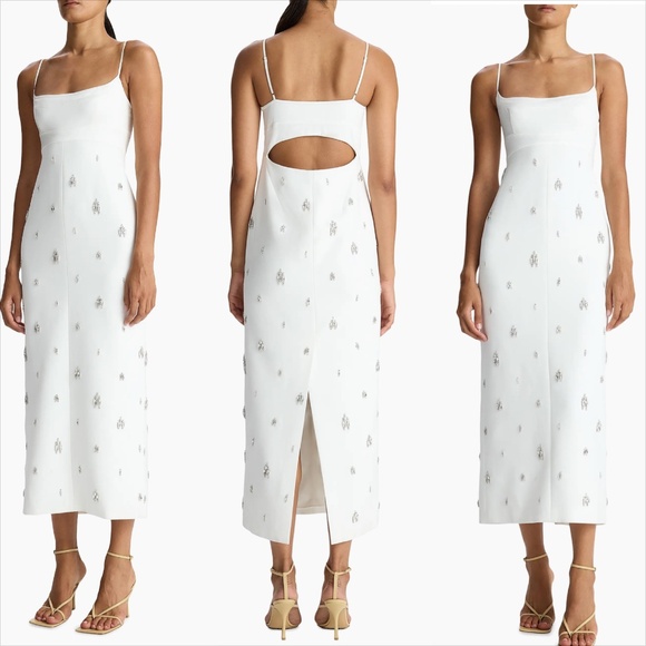 A.L.C Alana embellished midi diamond detail dress FINALL PRICE - Picture 1 of 12